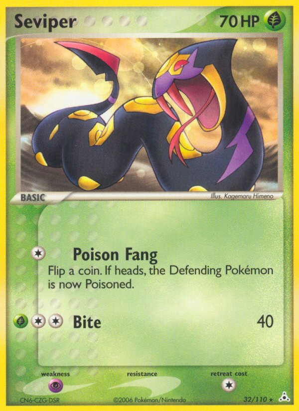 Pokemon | Seviper (32/110) [EX: Holon Phantoms] | The Nerd Merchant
