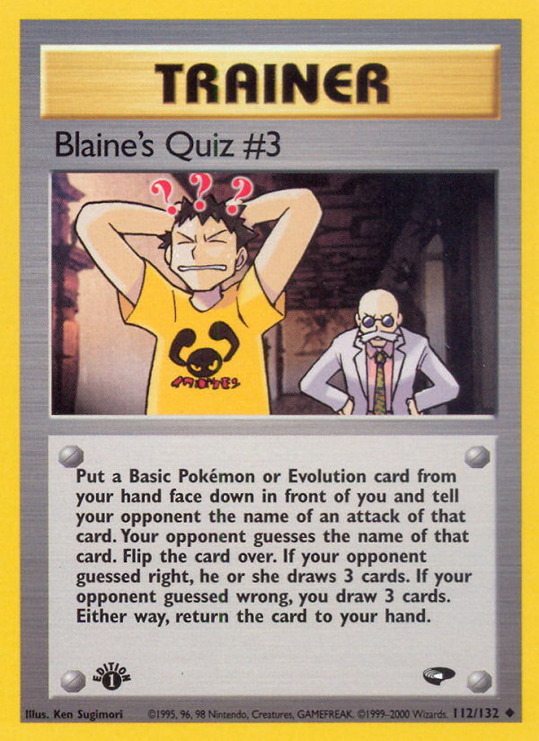 Pokemon | Blaine's Quiz #3 (112/132) [Gym Challenge 1st Edition] | The Nerd Merchant
