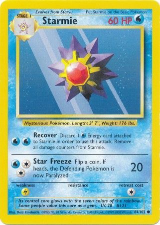 Pokemon | Starmie (64/102) [Base Set Unlimited] | The Nerd Merchant