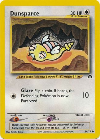 Pokemon | Dunsparce (54/75) [Neo Discovery Unlimited] | The Nerd Merchant