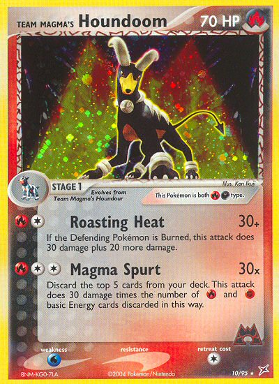 Pokemon | Team Magma's Houndoom (10/95) [EX: Team Magma vs Team Aqua] | The Nerd Merchant