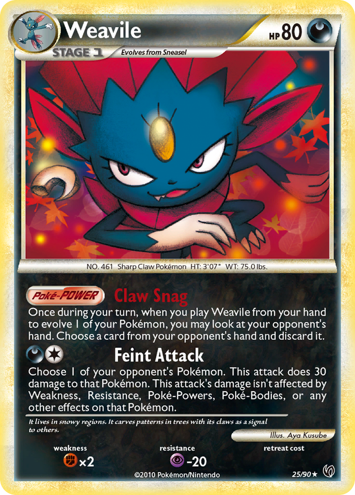 Pokemon | Weavile (25/90) [HeartGold & SoulSilver: Undaunted] | The Nerd Merchant