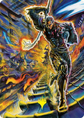 Magic | Kaito Shizuki 2 Art Card (Gold-Stamped Signature) [Kamigawa: Neon Dynasty Art Series] | The Nerd Merchant