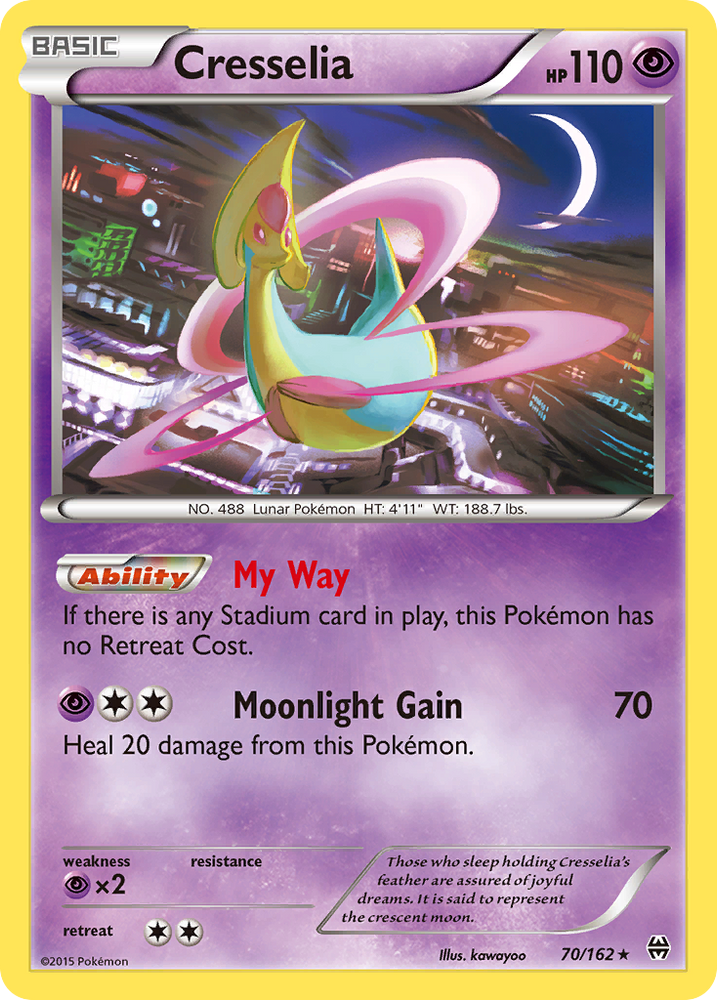 Pokemon | Cresselia (70/162) [XY: BREAKthrough] | The Nerd Merchant