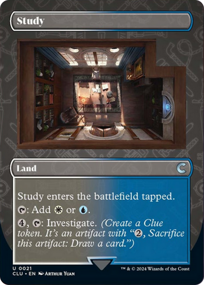 Magic | Study (Borderless) [Ravnica: Clue Edition] | The Nerd Merchant