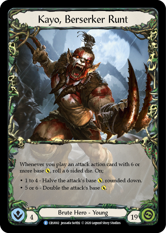 Flesh and Blood TCG | Kayo, Berserker Runt [CRU002] (Crucible of War)  1st Edition Normal | The Nerd Merchant