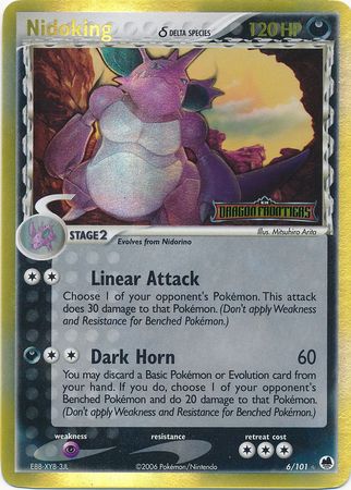 Pokemon | Nidoking (6/101) (Delta Species) (Stamped) [EX: Dragon Frontiers] | The Nerd Merchant
