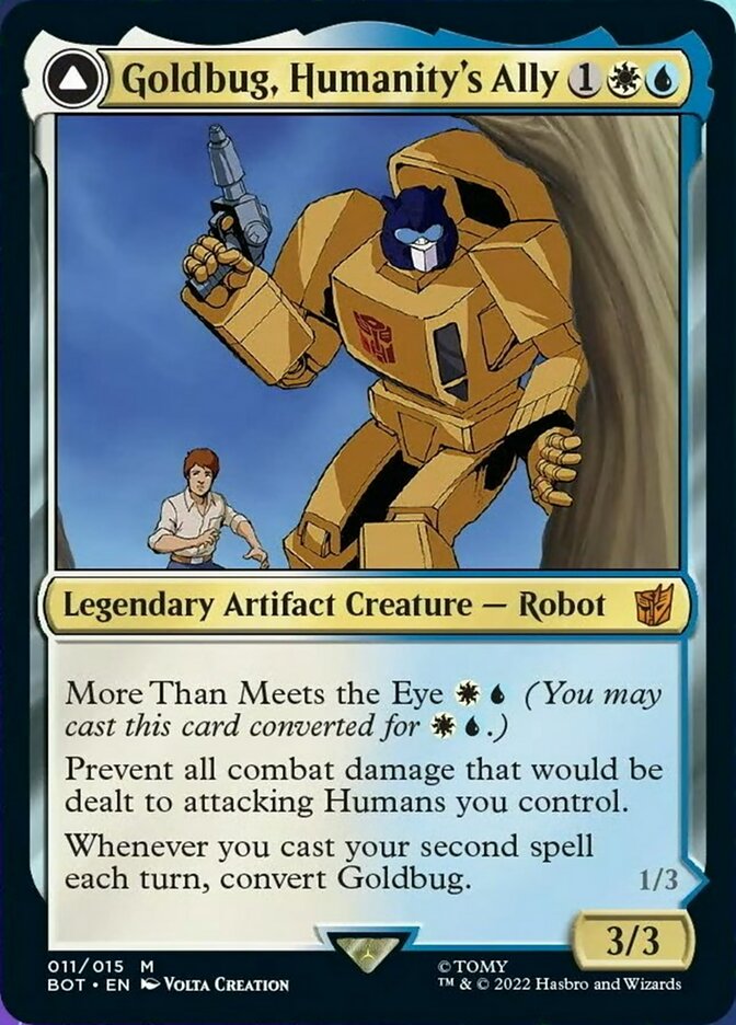 Magic | Goldbug, Humanity's Ally // Goldbug, Scrappy Scout [Transformers] | The Nerd Merchant