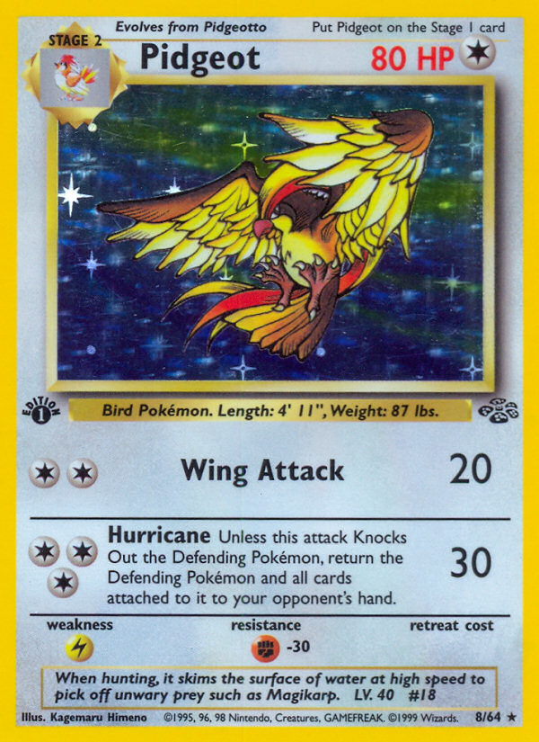Pokemon | Pidgeot (8/64) [Jungle 1st Edition] | The Nerd Merchant