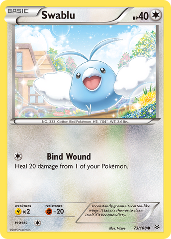 Pokemon | Swablu (73/108) [XY: Roaring Skies] | The Nerd Merchant