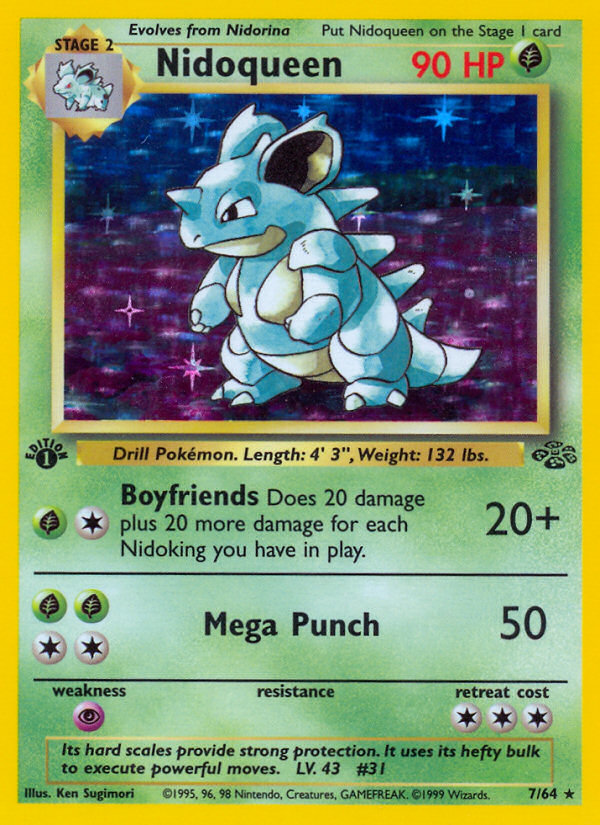 Pokemon | Nidoqueen (7/64) [Jungle 1st Edition] | The Nerd Merchant