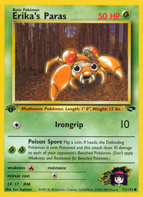 Pokemon | Erika's Paras (71/132) [Gym Challenge 1st Edition] | The Nerd Merchant