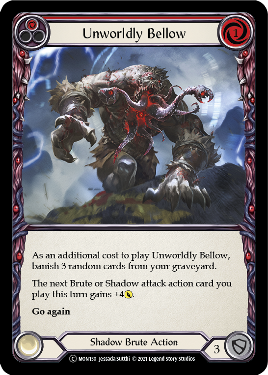 Flesh and Blood TCG | Unworldly Bellow (Red) [U-MON150-RF] (Monarch Unlimited)  Unlimited Rainbow Foil | The Nerd Merchant