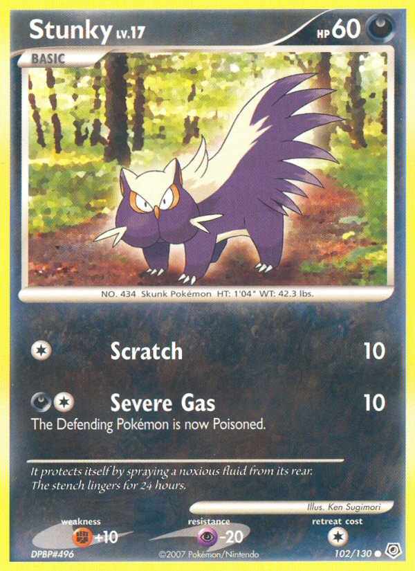 Pokemon | Stunky (102/130) [Diamond & Pearl: Base Set] | The Nerd Merchant