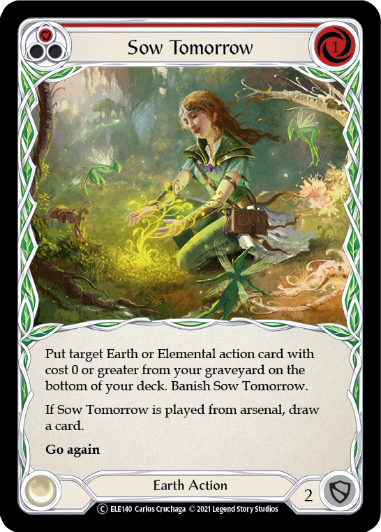 Flesh and Blood TCG | Sow Tomorrow (Red) [U-ELE140] (Tales of Aria Unlimited)  Unlimited Rainbow Foil | The Nerd Merchant