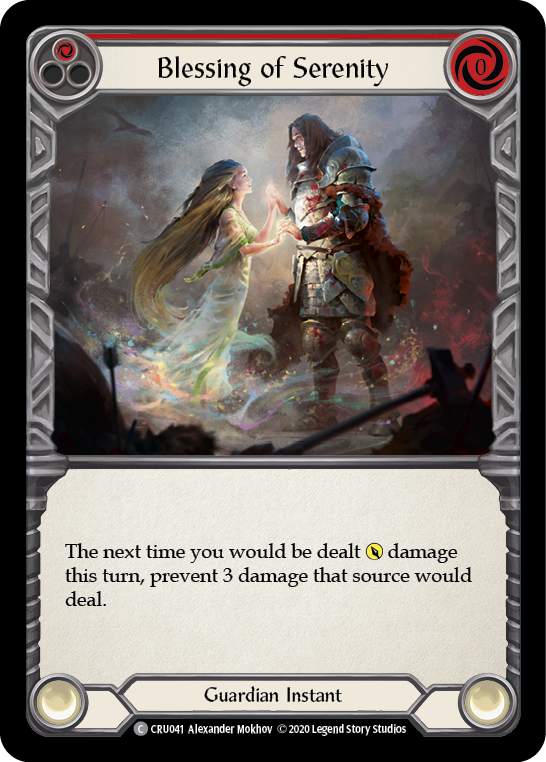 Flesh and Blood TCG | Blessing of Serenity (Red) [CRU041] (Crucible of War)  1st Edition Rainbow Foil | The Nerd Merchant