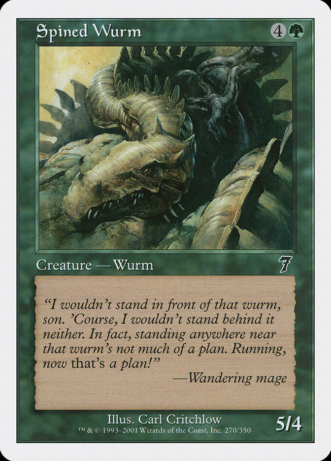 Magic | Spined Wurm [Seventh Edition] | The Nerd Merchant
