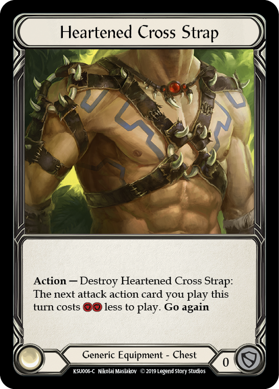 Flesh and Blood TCG | Heartened Cross Strap [KSU006-C] (Katsu Hero Deck)  1st Edition Normal | The Nerd Merchant