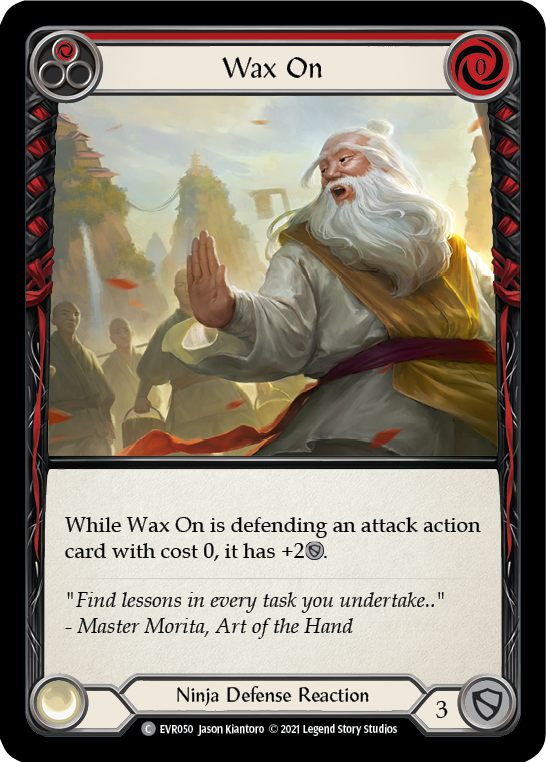 Flesh and Blood TCG | Wax On (Red) [EVR050] (Everfest)  1st Edition Rainbow Foil | The Nerd Merchant
