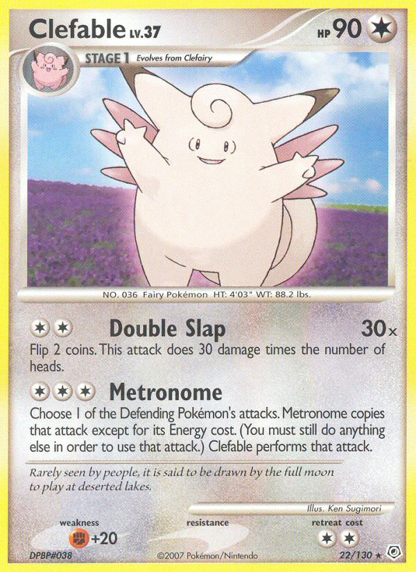 Pokemon | Clefable (22/130) [Diamond & Pearl: Base Set] | The Nerd Merchant
