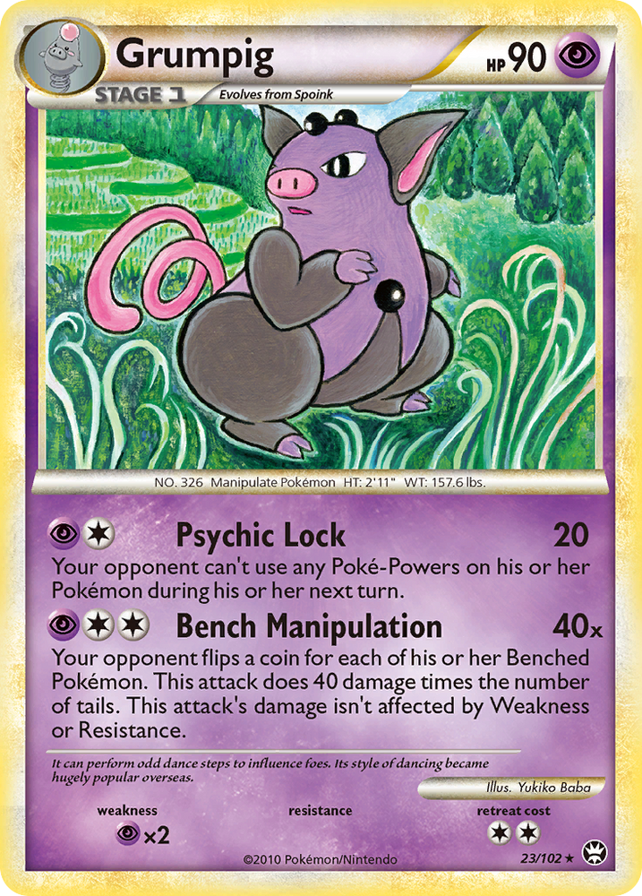 Pokemon | Grumpig (23/102) [HeartGold & SoulSilver: Triumphant] | The Nerd Merchant