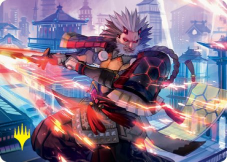 Magic | Isshin, Two Heavens as One 2 Art Card (Gold-Stamped Signature) [Kamigawa: Neon Dynasty Art Series] | The Nerd Merchant