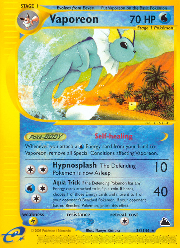 Pokemon | Vaporeon (33/144) [Skyridge] | The Nerd Merchant