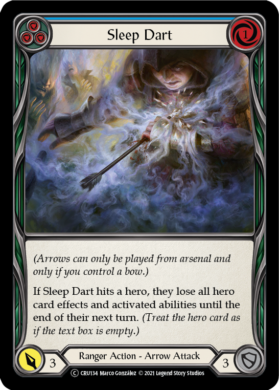 Flesh and Blood TCG | Sleep Dart (Blue) [U-CRU134] (Crucible of War Unlimited)  Unlimited Rainbow Foil | The Nerd Merchant