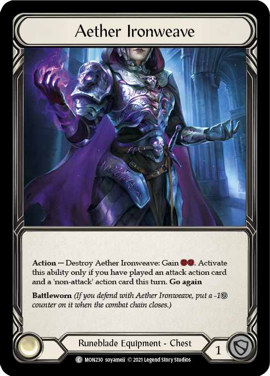Flesh and Blood TCG | Aether Ironweave [MON230-CF] (Monarch)  1st Edition Cold Foil | The Nerd Merchant