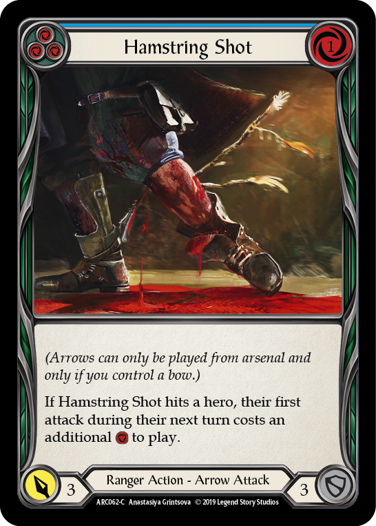 Flesh and Blood TCG | Hamstring Shot (Blue) [ARC062-C] (Arcane Rising)  1st Edition Normal | The Nerd Merchant