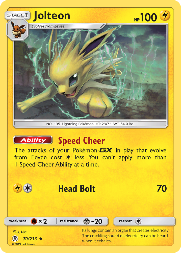 Pokemon| Jolteon (70/236) [Sun & Moon: Cosmic Eclipse] | The Nerd Merchant