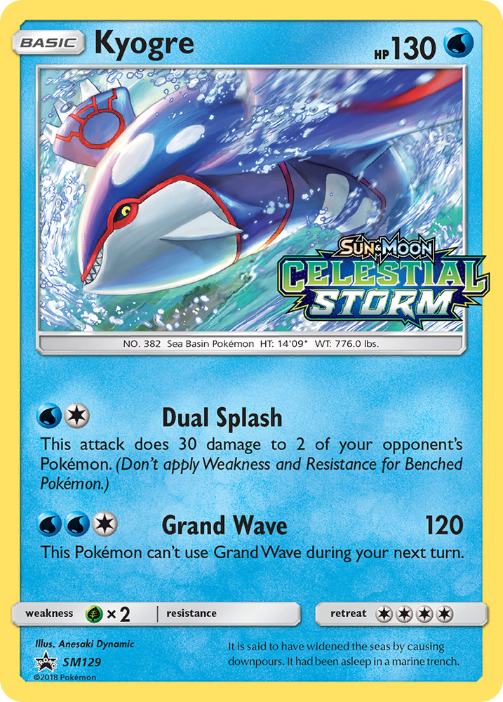 Pokemon | Kyogre (SM129) [Sun & Moon: Black Star Promos] | The Nerd Merchant