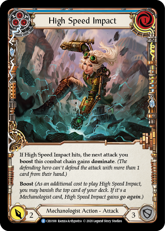 Flesh and Blood TCG | High Speed Impact (Blue) [CRU108] (Crucible of War)  1st Edition Normal | The Nerd Merchant