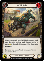 Flesh and Blood TCG | Wild Ride (Yellow) [EVR012] (Everfest)  1st Edition Rainbow Foil | The Nerd Merchant
