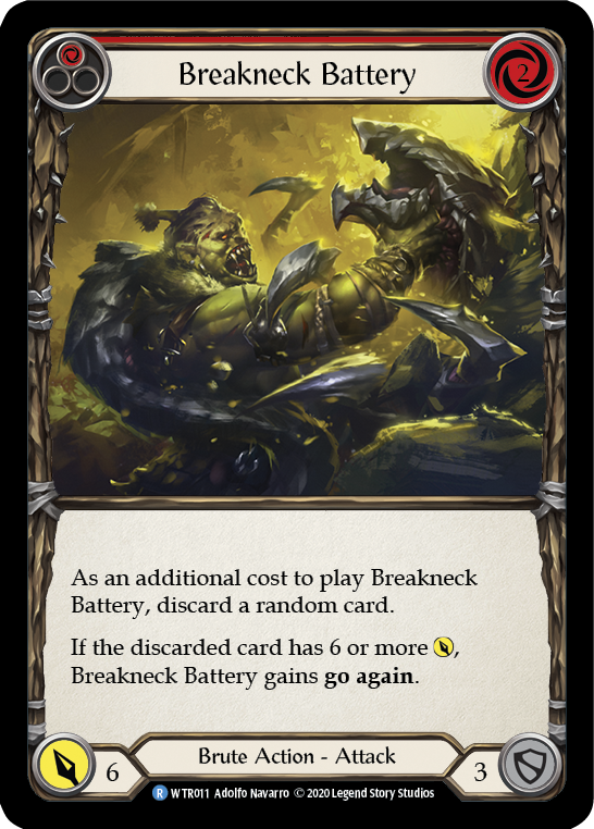 Flesh and Blood TCG | Breakneck Battery (Red) [U-WTR011] (Welcome to Rathe Unlimited)  Unlimited Rainbow Foil | The Nerd Merchant