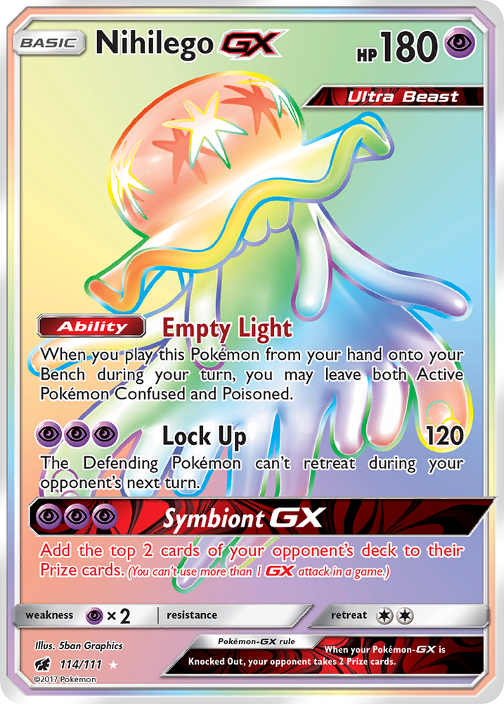 Pokemon | Nihilego GX (114/111) [Sun & Moon: Crimson Invasion] | The Nerd Merchant