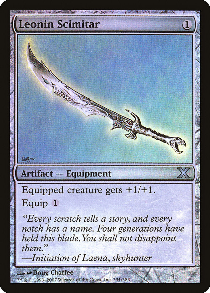 Magic | Leonin Scimitar (Premium Foil) [Tenth Edition] | The Nerd Merchant