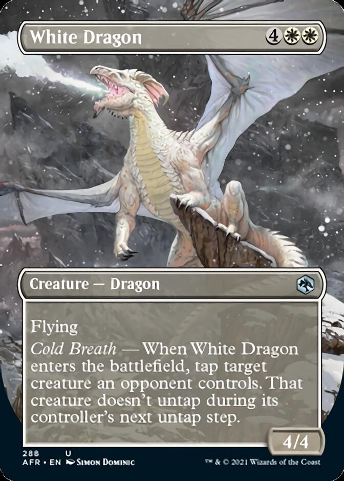 Magic | White Dragon (Borderless Alternate Art) [Dungeons & Dragons: Adventures in the Forgotten Realms] | The Nerd Merchant