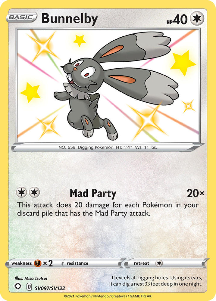 Pokemon | Bunnelby (SV097/SV122) [Sword & Shield: Shining Fates] | The Nerd Merchant