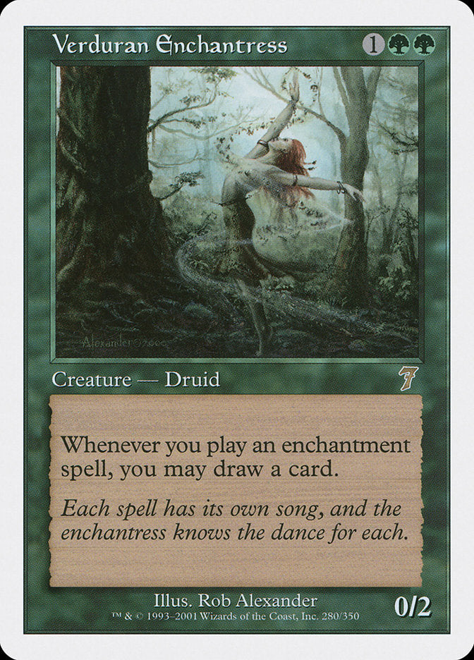 Magic | Verduran Enchantress [Seventh Edition] | The Nerd Merchant