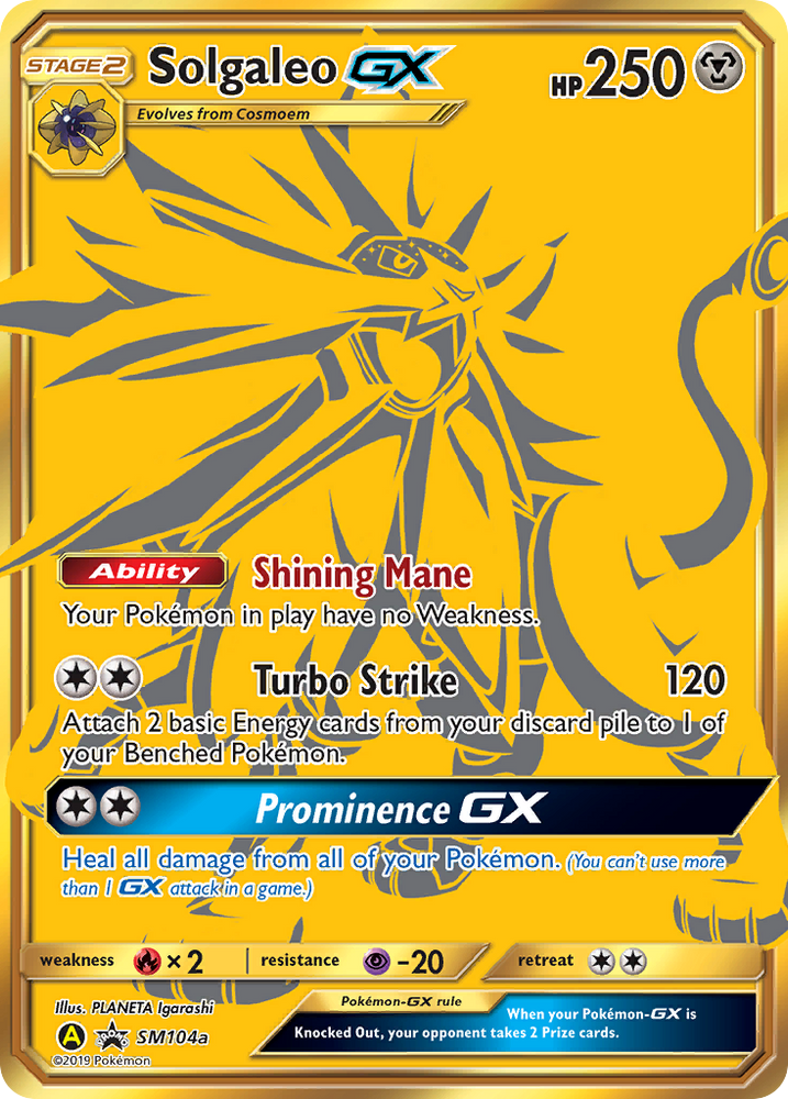 Pokemon | Solgaleo GX (SM104a) [Sun & Moon: Black Star Promos] | The Nerd Merchant