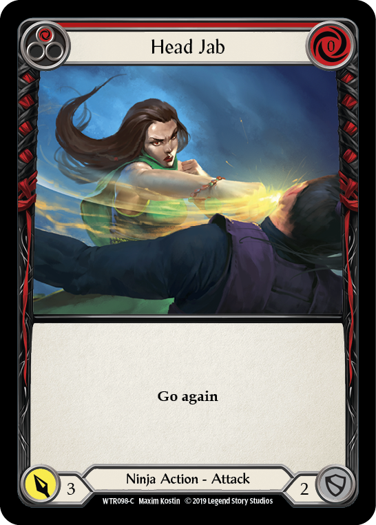 Flesh and Blood TCG | Head Jab (Red) [WTR098-C] (Welcome to Rathe)  Alpha Print Normal | The Nerd Merchant