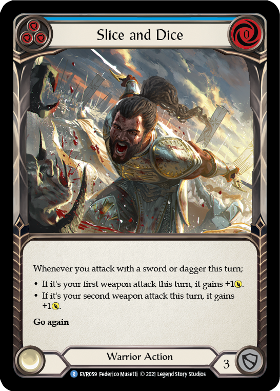 Flesh and Blood TCG | Slice and Dice (Blue) [EVR059] (Everfest)  1st Edition Normal | The Nerd Merchant