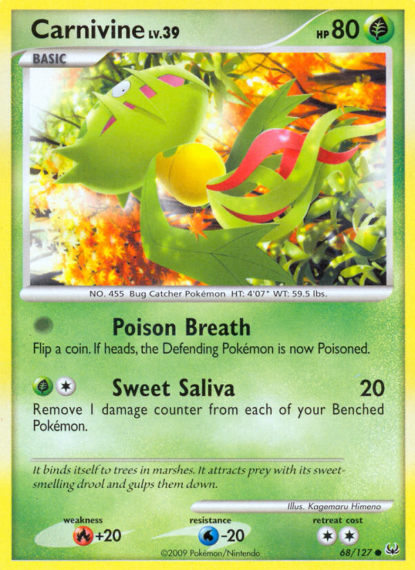 Pokemon | Carnivine (68/127) [Platinum: Base Set] | The Nerd Merchant