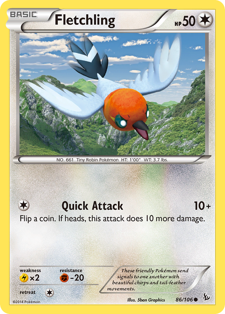 Pokemon | Fletchling (86/106) [XY: Flashfire] | The Nerd Merchant