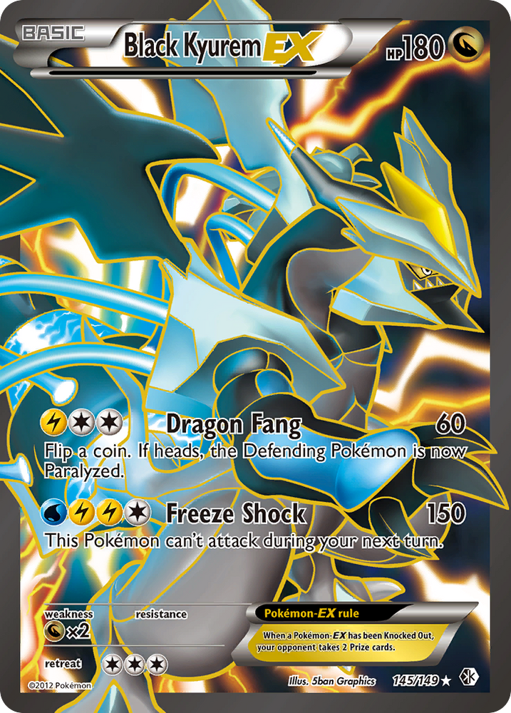Pokemon | Black Kyurem EX (145/149) [Black & White: Boundaries Crossed] | The Nerd Merchant