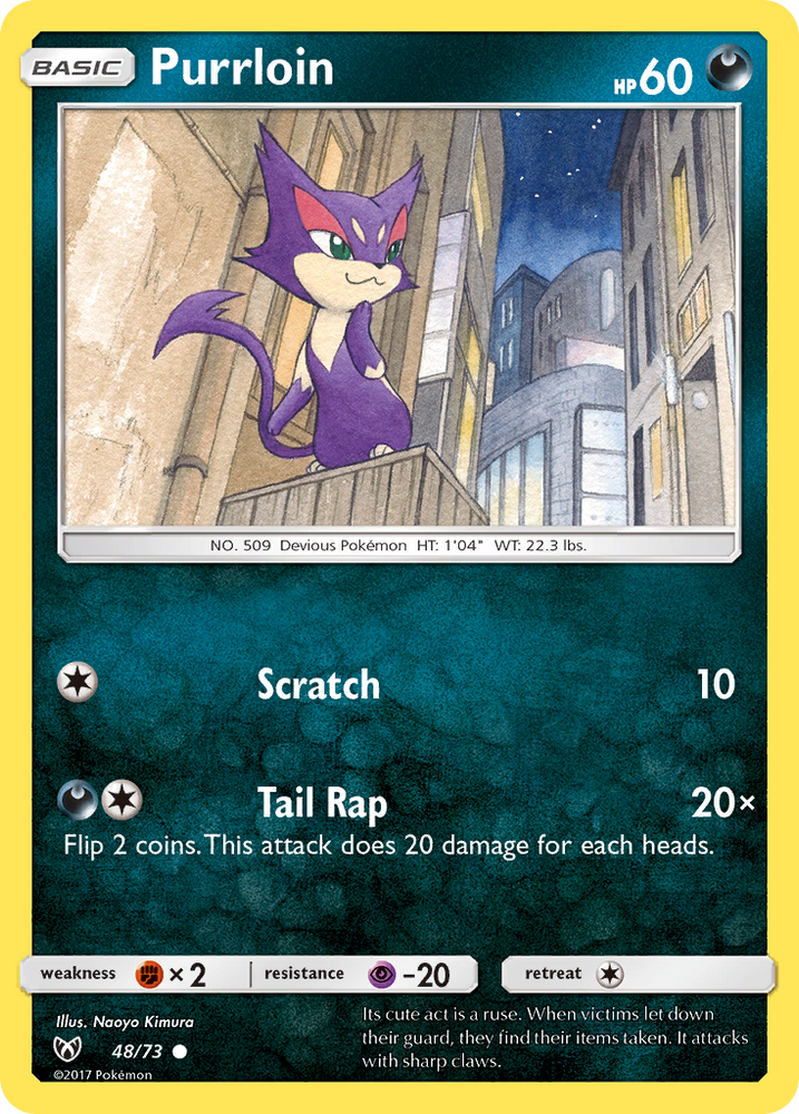 Pokemon | Purrloin (48/73) [Sun & Moon: Shining Legends] | The Nerd Merchant