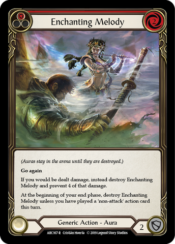 Flesh and Blood TCG | Enchanting Melody (Red) [ARC167-R] (Arcane Rising)  1st Edition Normal | The Nerd Merchant