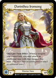 Flesh and Blood TCG | Dorinthea Ironsong [U-WTR113] (Welcome to Rathe Unlimited)  Unlimited Normal | The Nerd Merchant