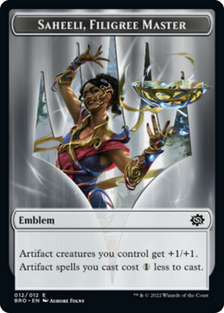 Magic | Saheeli, Filigree Master Emblem [The Brothers' War Tokens] | The Nerd Merchant